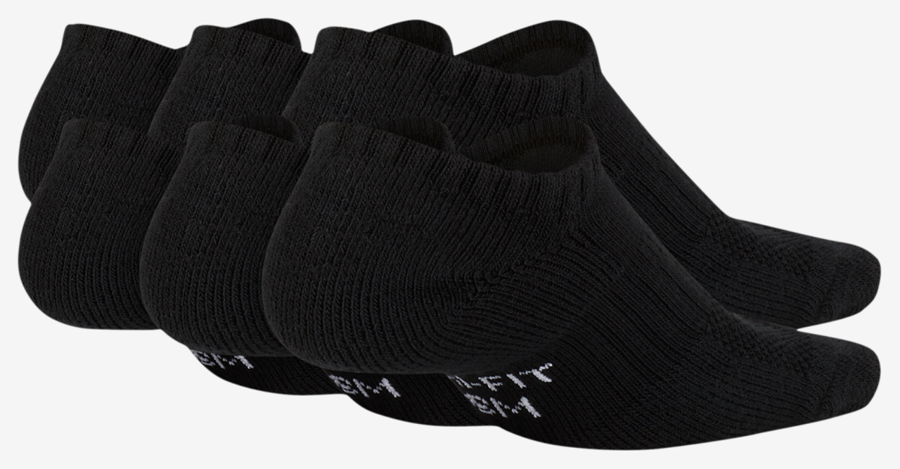 Nike 6 Pack Cushioned No-Show Socks Image 3 of 3. Tap to open photo gallery.