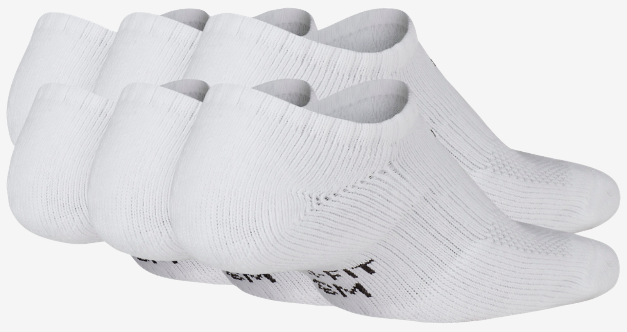 Nike 6 Pack Cushioned No-Show Socks Image 3 of 3. Tap to open photo gallery.
