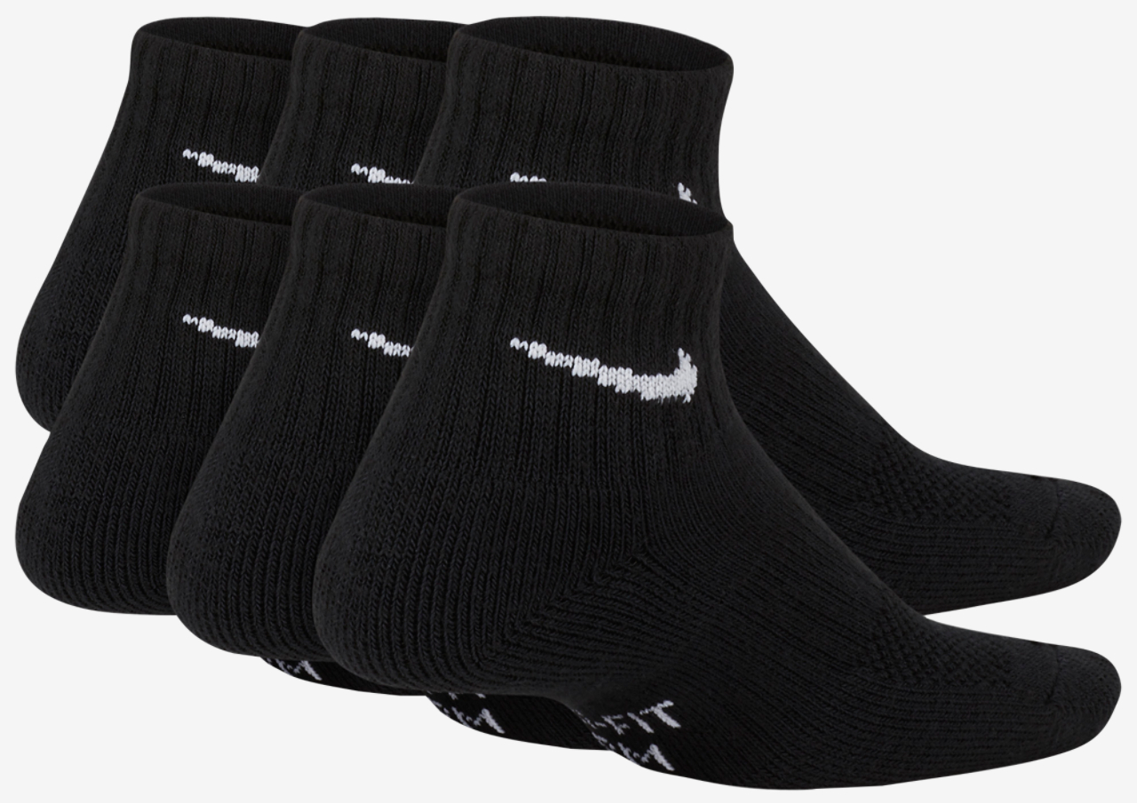 Nike 6 Pack Cushioned Quarter Socks Image 3 of 3. Tap to open photo gallery.