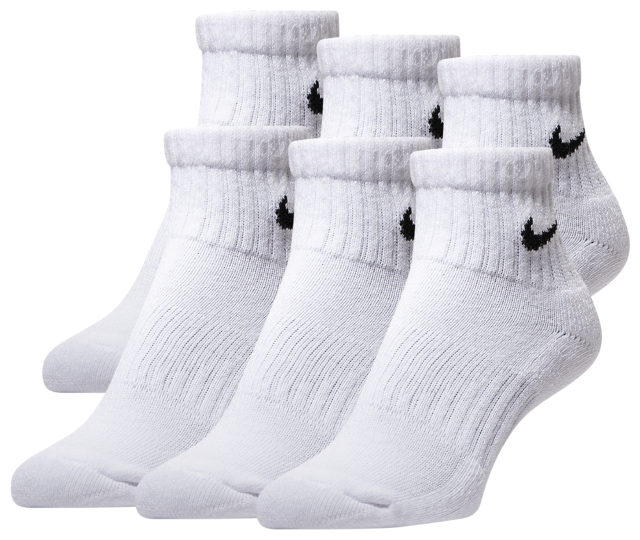 Nike 6 Pack Cushioned Quarter Socks Image 1 of 3. Tap to open photo gallery.