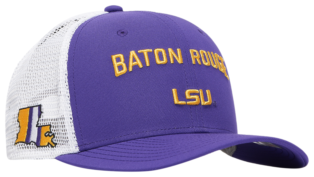 Nike LSU Rise Trucker Home Cap Image 3 of 5. Tap to open photo gallery.