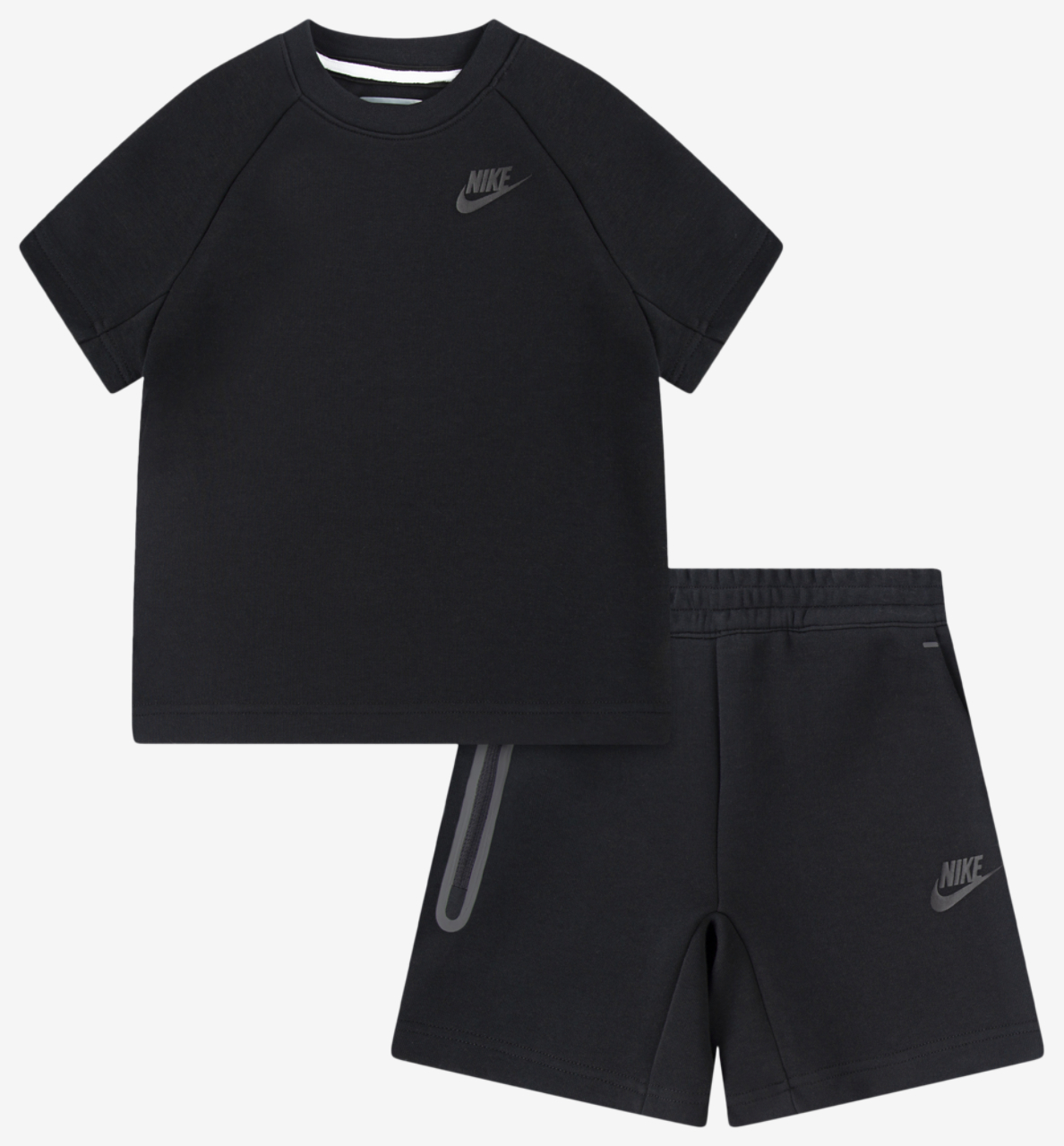 Nike Tech Fleece T-Shirt And Shorts Set Image 1 of 5. Tap to open photo gallery.