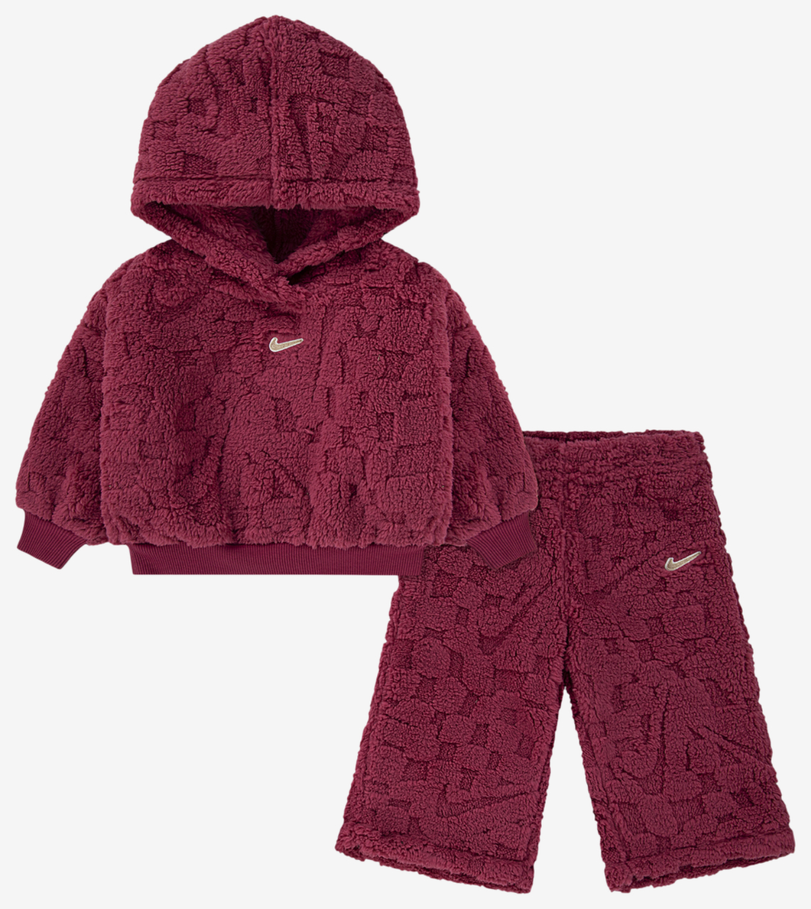 Nike Cozy Pullover Hood and Pants Set Image 1 of 4. Tap to open photo gallery.