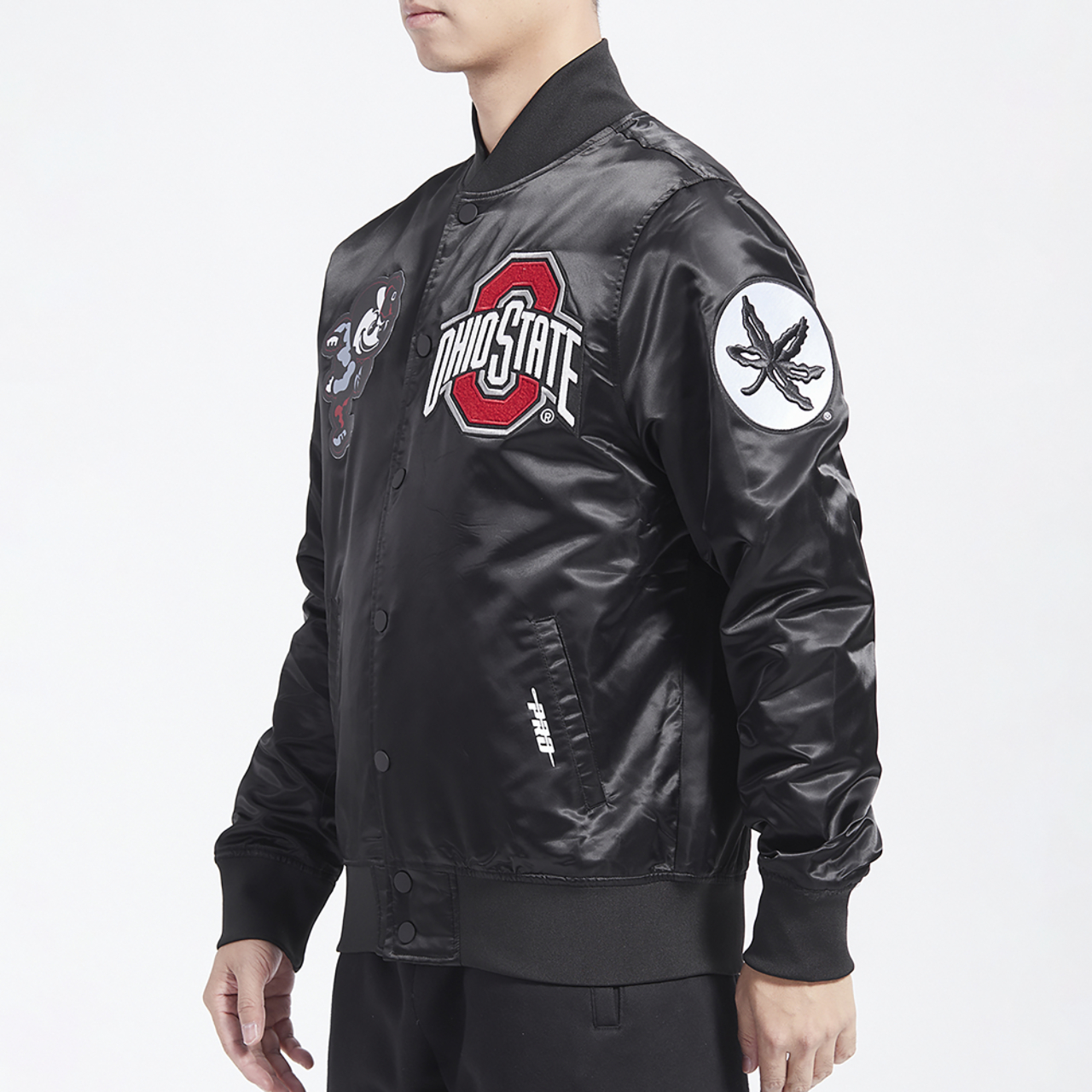 Pro Standard Ohio State Classic Satin Jacket Image 3 of 4. Tap to open photo gallery.