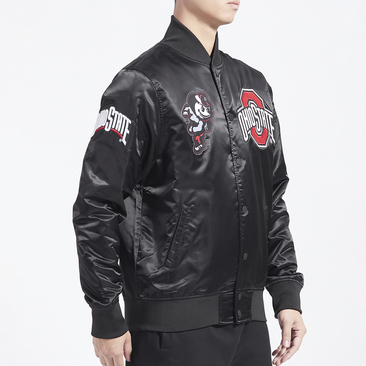 Pro Standard Ohio State Classic Satin Jacket Image 4 of 4. Tap to open photo gallery.