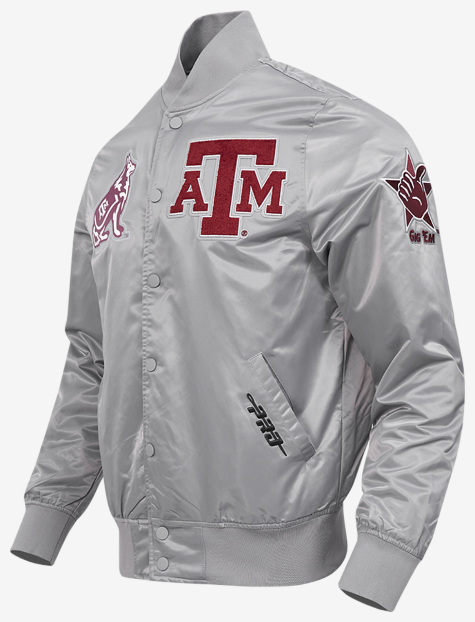 Pro Standard Texas A&M Classic Satin Jacket Image 3 of 9. Tap to open photo gallery.