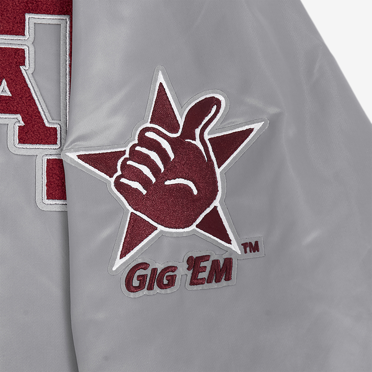 Pro Standard Texas A&M Classic Satin Jacket Image 8 of 9. Tap to open photo gallery.