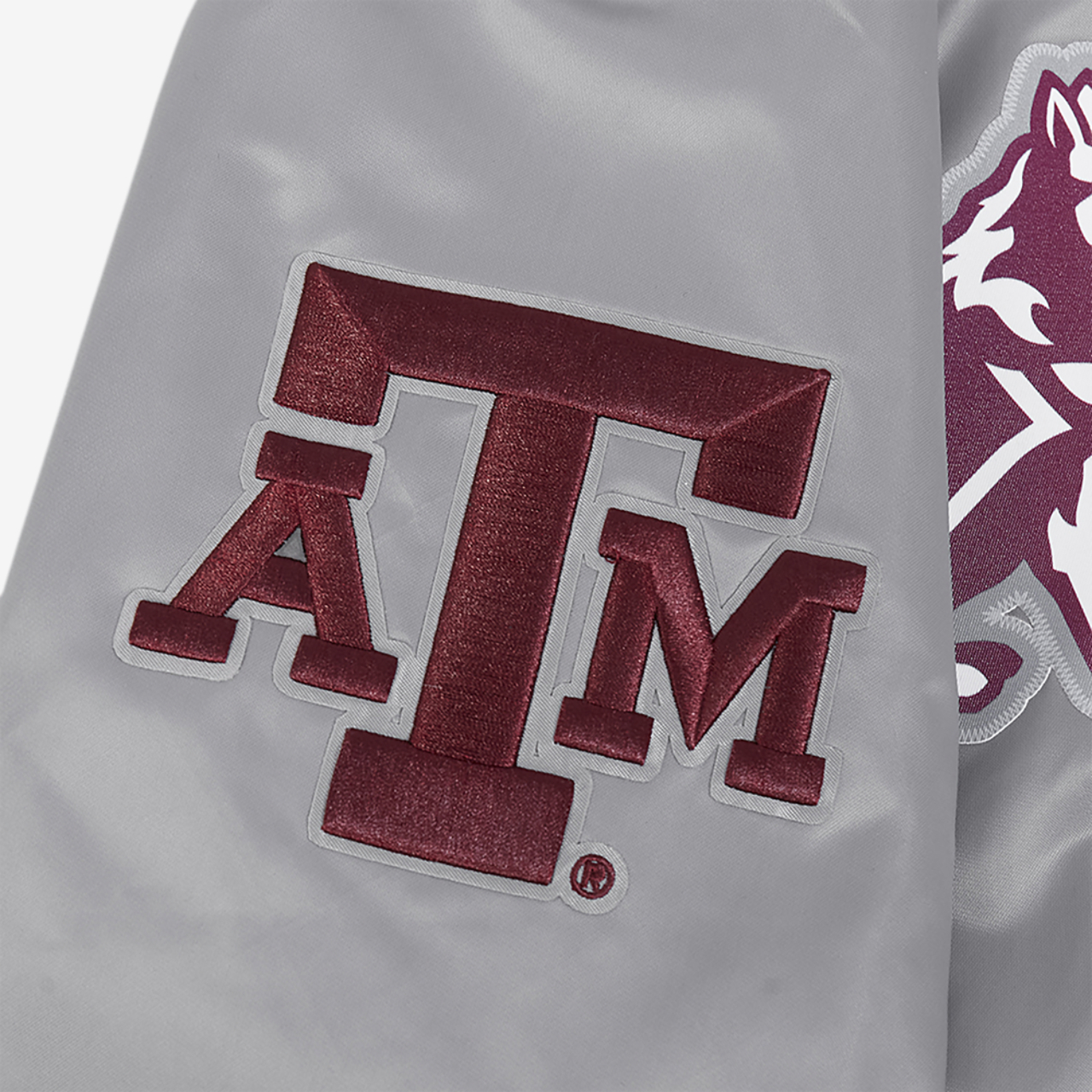 Pro Standard Texas A&M Classic Satin Jacket Image 9 of 9. Tap to open photo gallery.