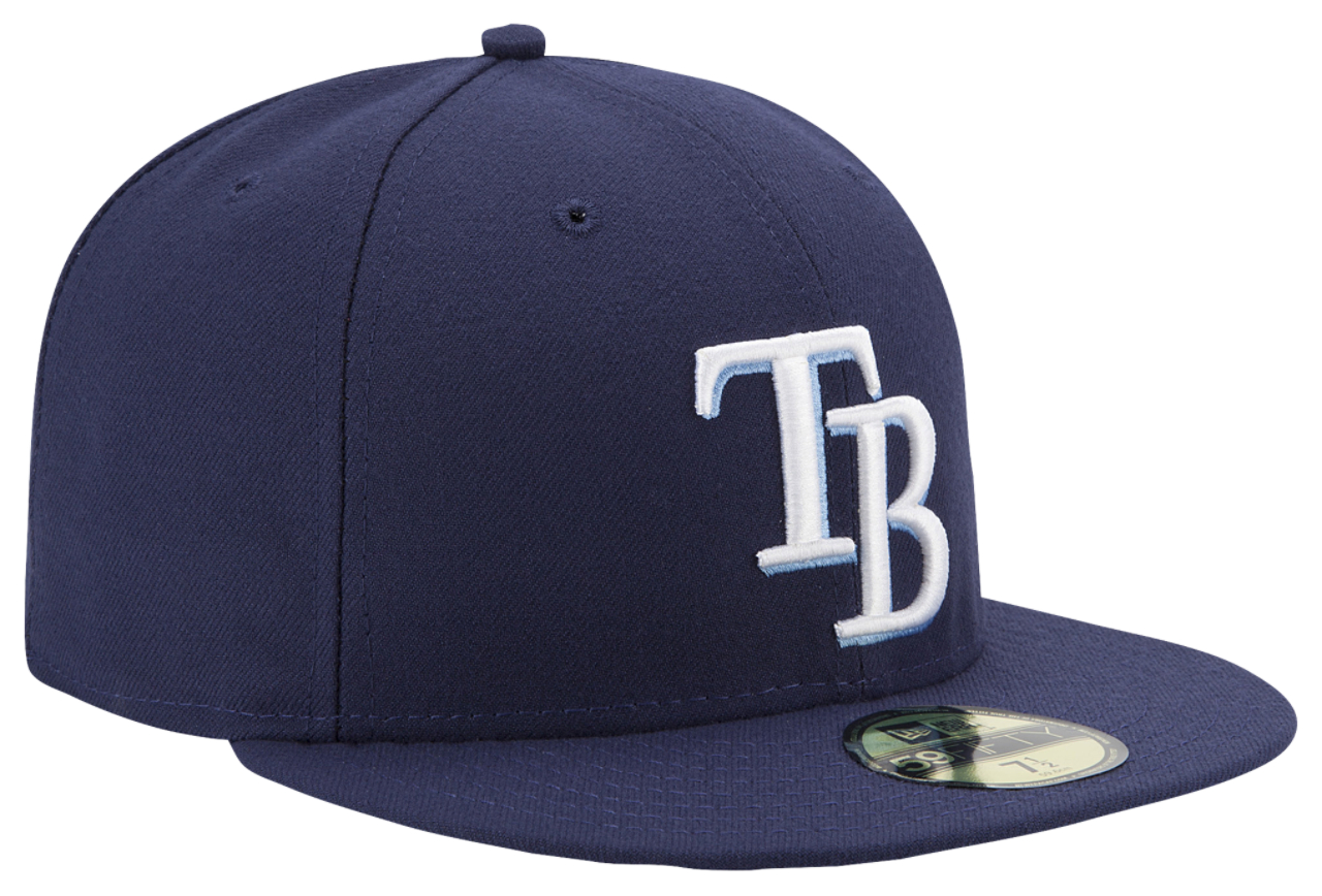 New Era Rays 59Fifty Authentic Cap Image 4 of 7. Tap to open photo gallery.