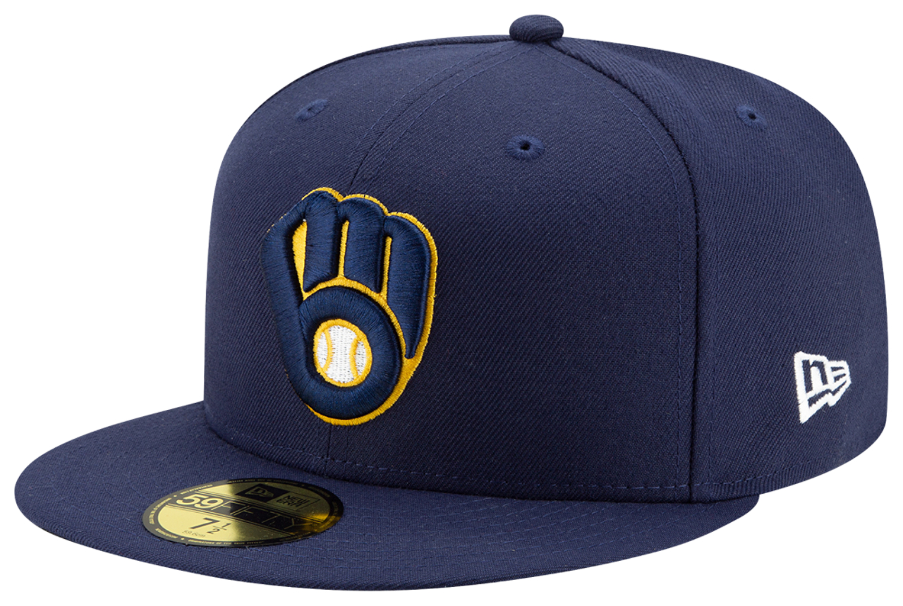 New Era Brewers 59Fifty Authentic Cap Image 1 of 7. Tap to open photo gallery.