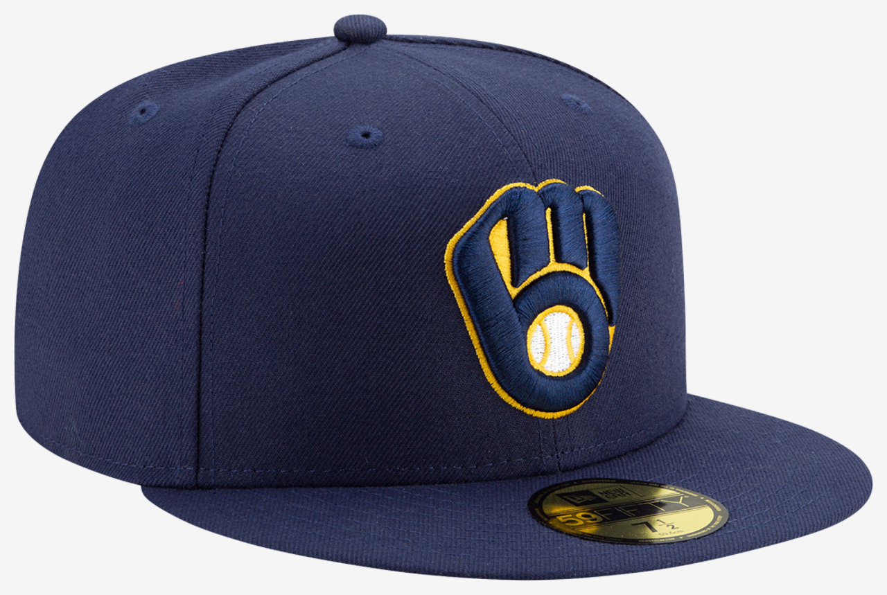 New Era Brewers 59Fifty Authentic Cap Image 4 of 7. Tap to open photo gallery.