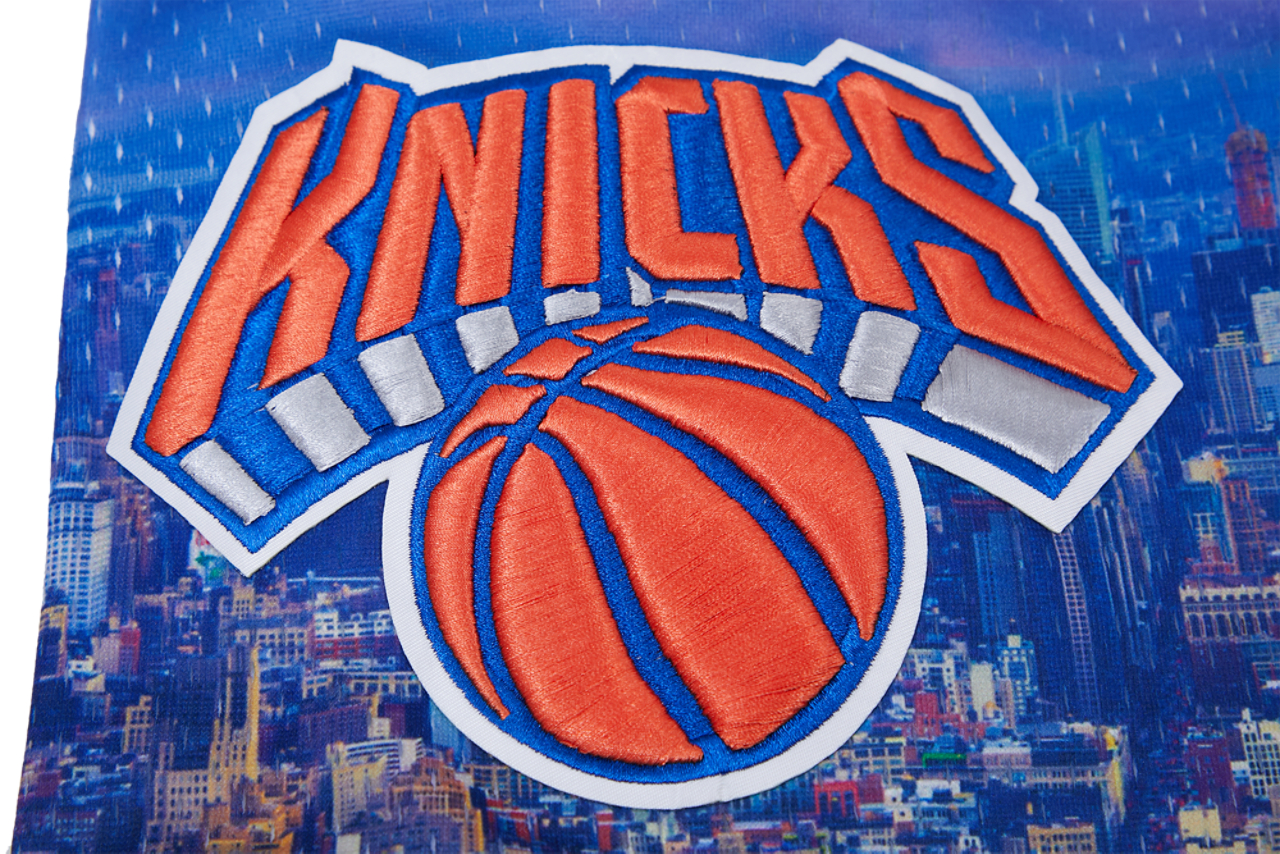 Pro Standard Knicks City Scape Mesh Shorts Image 5 of 8. Tap to open photo gallery.