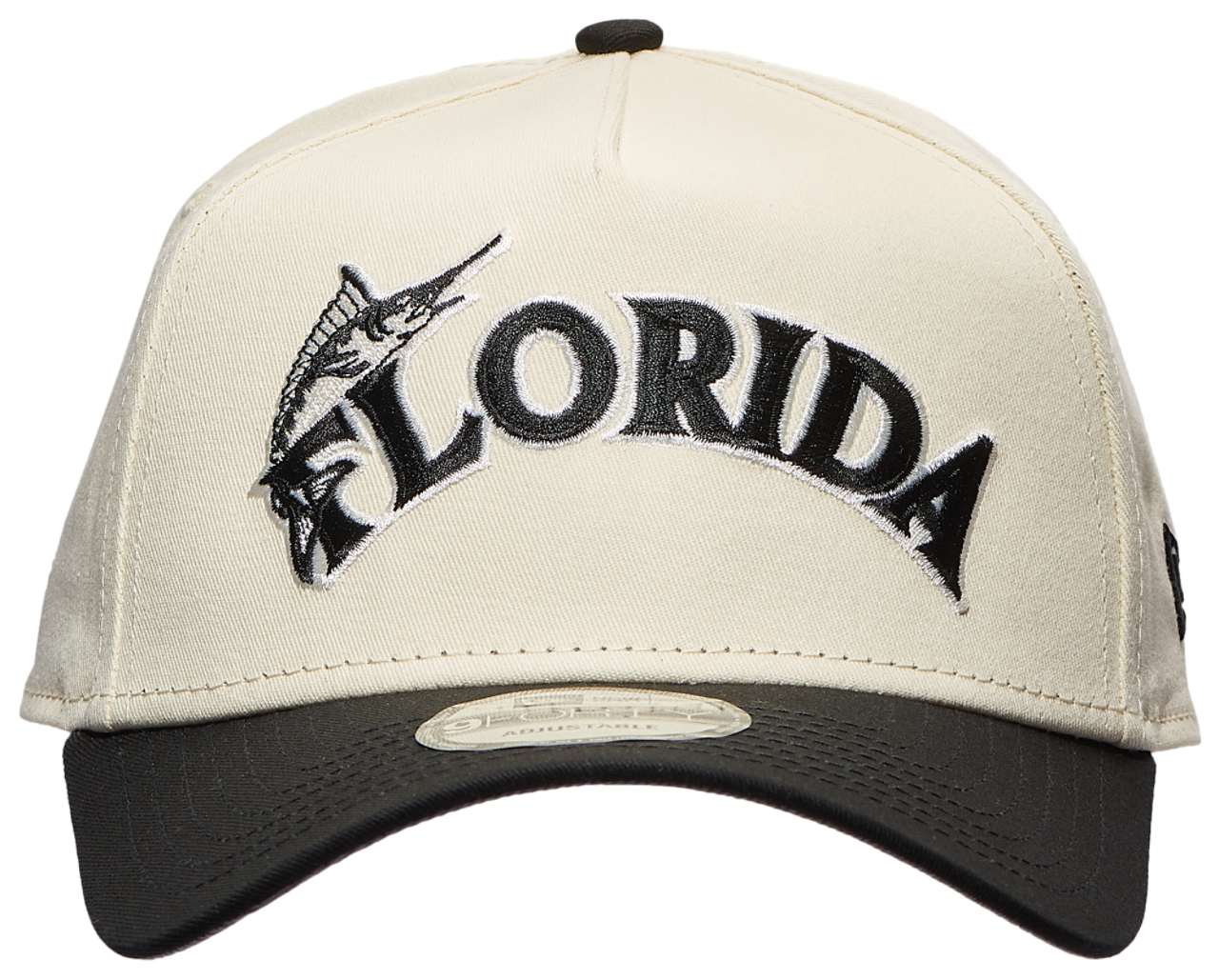 New Era Marlins 940 A Frame Arch Logo Cap Image 2 of 5. Tap to open photo gallery.