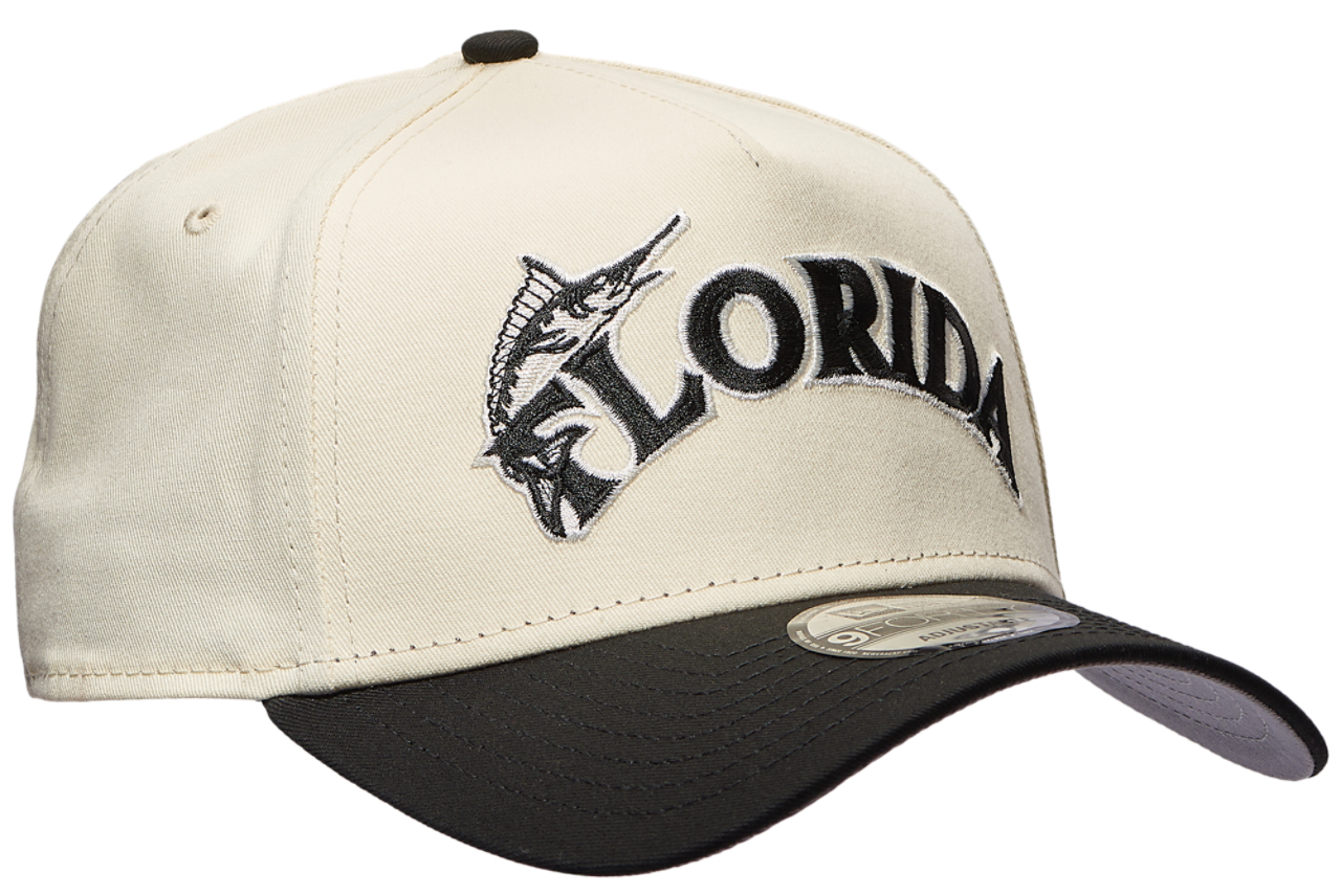 New Era Marlins 940 A Frame Arch Logo Cap Image 3 of 5. Tap to open photo gallery.