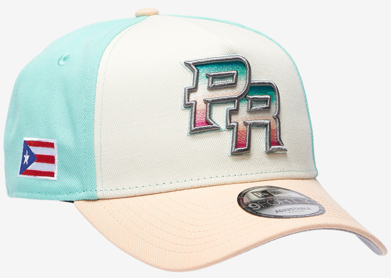 New Era Puerto Rico Santurce 9FORTY A-Frame 2 Tone Cap Image 3 of 5. Tap to open photo gallery.