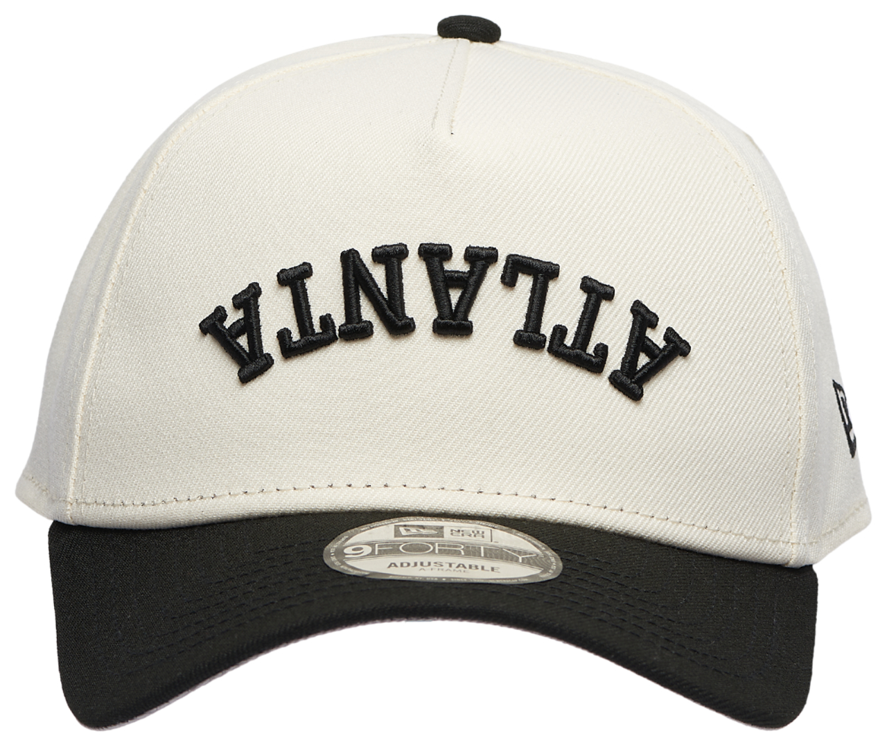 New Era Braves 9Forty A-Frame Upside Wordmark Cap Image 2 of 5. Tap to open photo gallery.