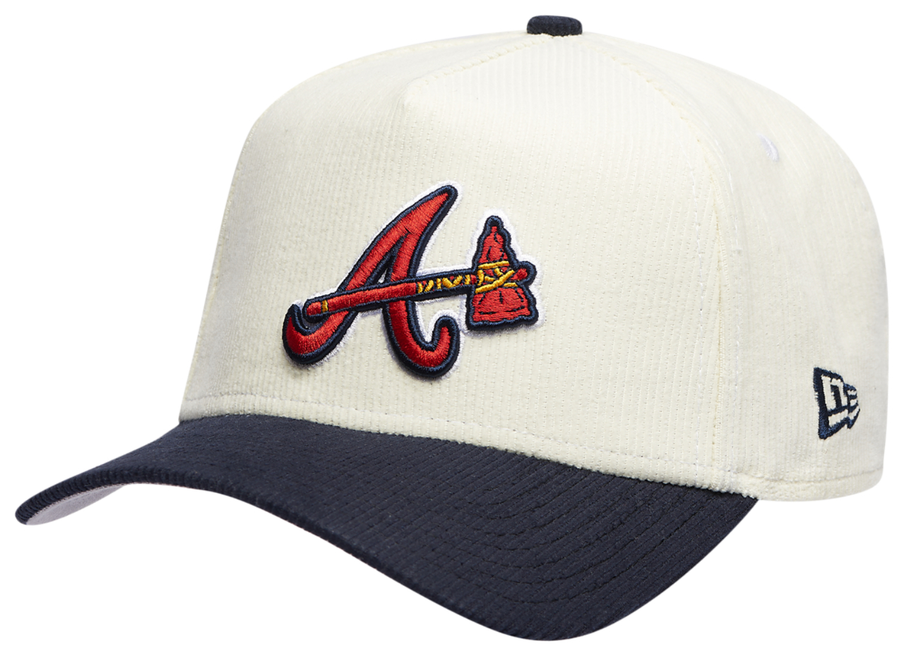 New Era Braves 940 A Frame Corduroy Cap Image 1 of 5. Tap to open photo gallery.