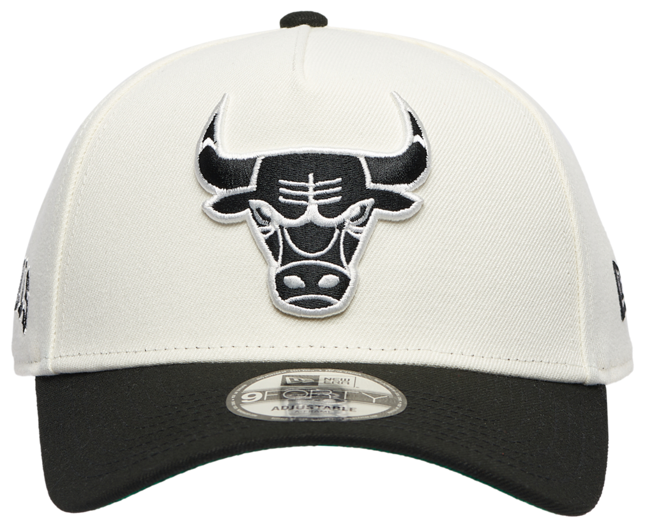 New Era Bulls Team 9FORTY A-Frame Chrome Cap Image 2 of 5. Tap to open photo gallery.