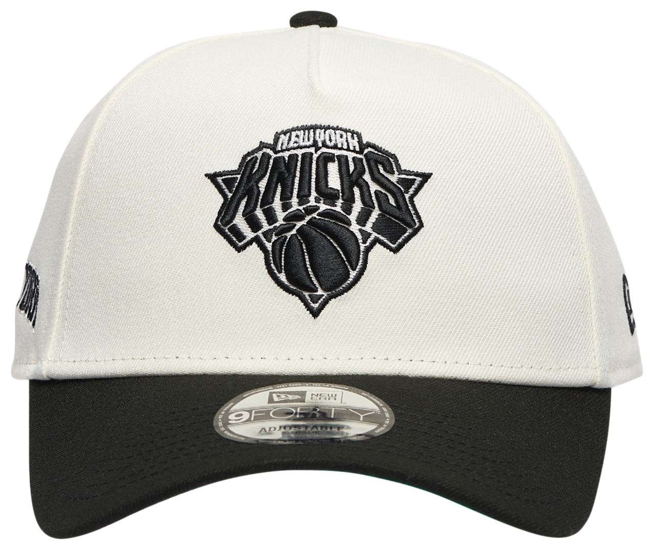 New Era Knicks Team 9FORTY A-Frame Chrome Cap Image 2 of 5. Tap to open photo gallery.