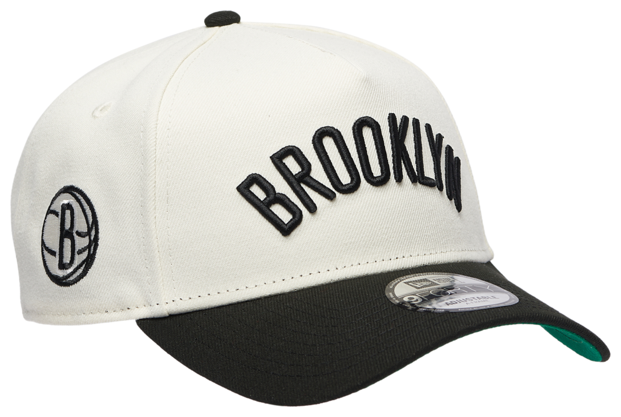 New Era Nets Team 9FORTY A-Frame Chrome Cap Image 3 of 5. Tap to open photo gallery.