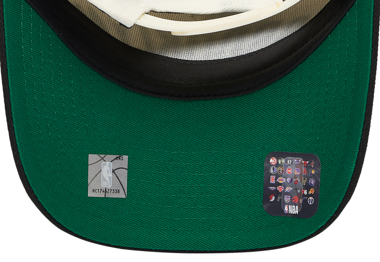 New Era Nets Team 9FORTY A-Frame Chrome Cap Image 5 of 5. Tap to open photo gallery.