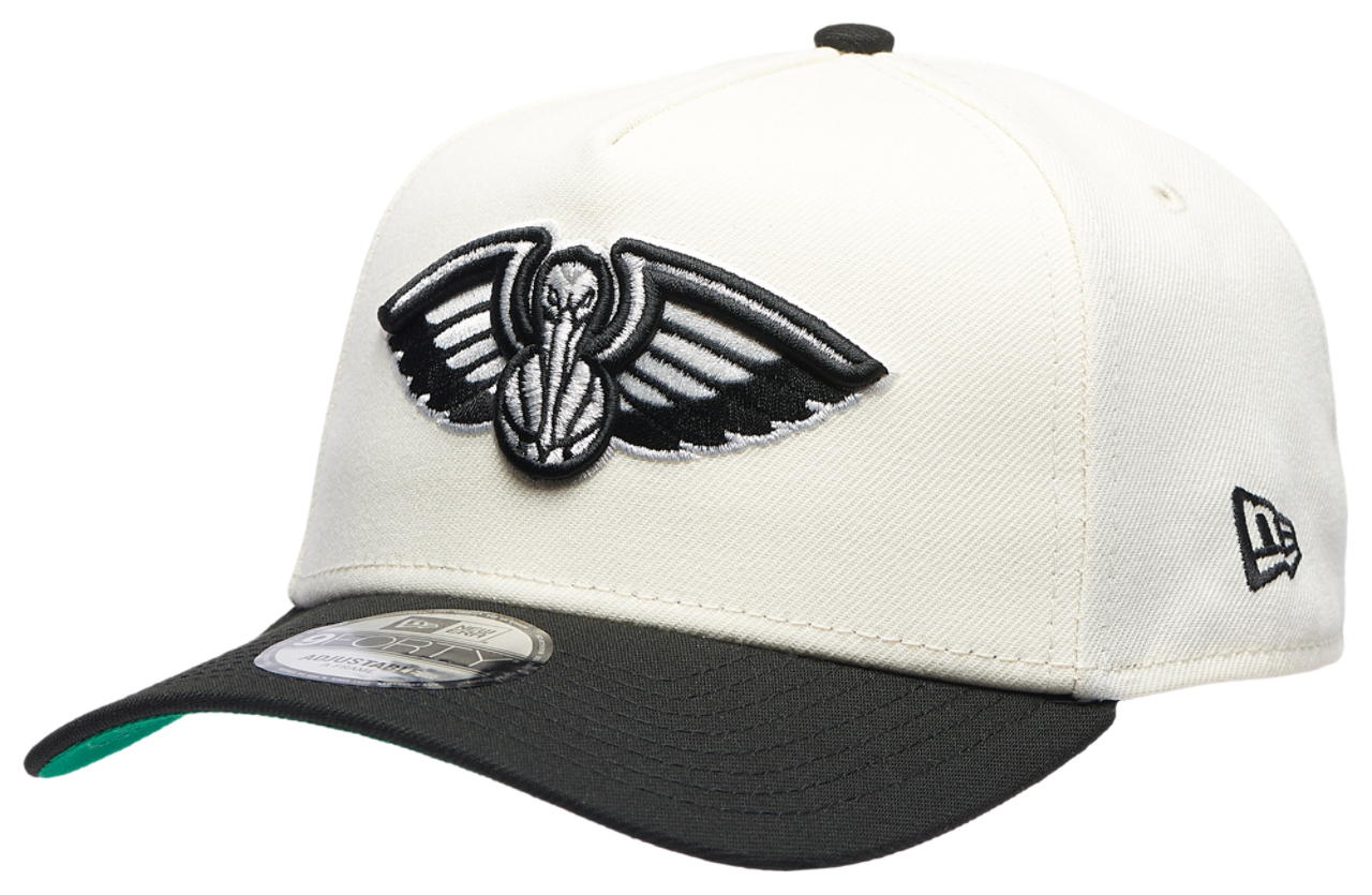New Era Pelicans Team 9FORTY A-Frame Chrome Cap Image 1 of 5. Tap to open photo gallery.