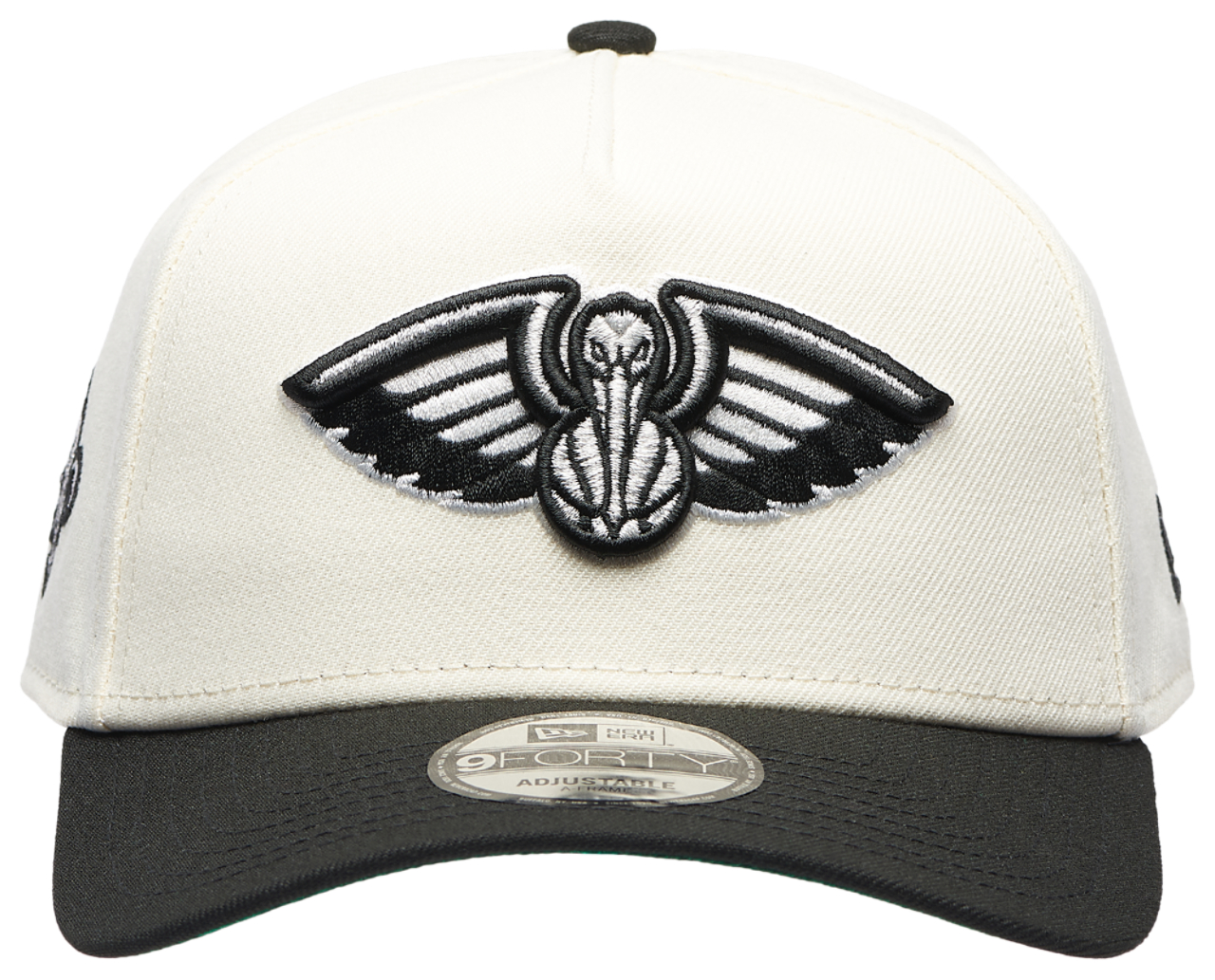 New Era Pelicans Team 9FORTY A-Frame Chrome Cap Image 2 of 5. Tap to open photo gallery.