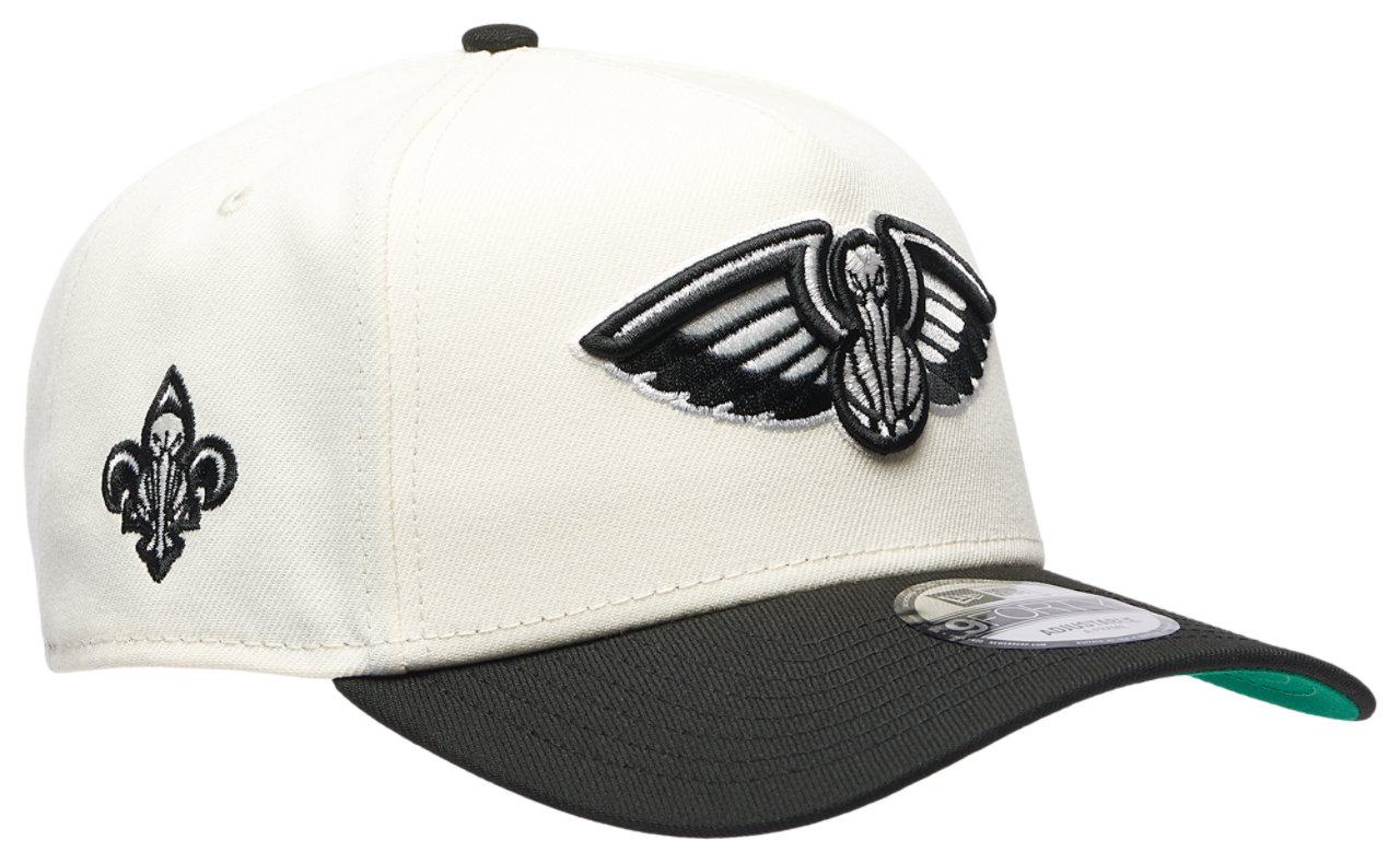 New Era Pelicans Team 9FORTY A-Frame Chrome Cap Image 3 of 5. Tap to open photo gallery.