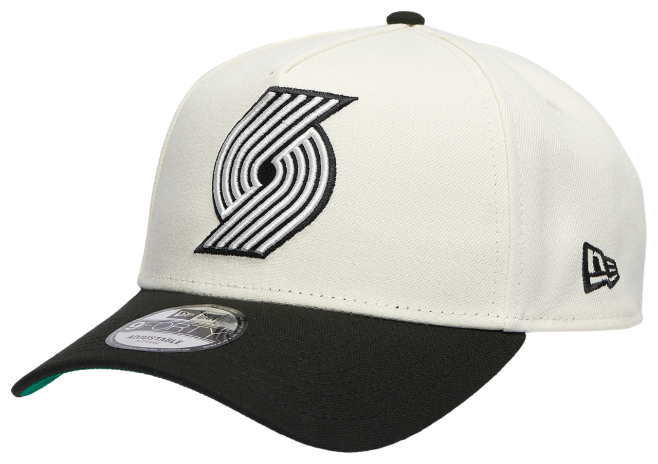 New Era Trailblazers Team 9FORTY A-Frame Chrome Cap Image 1 of 5. Tap to open photo gallery.