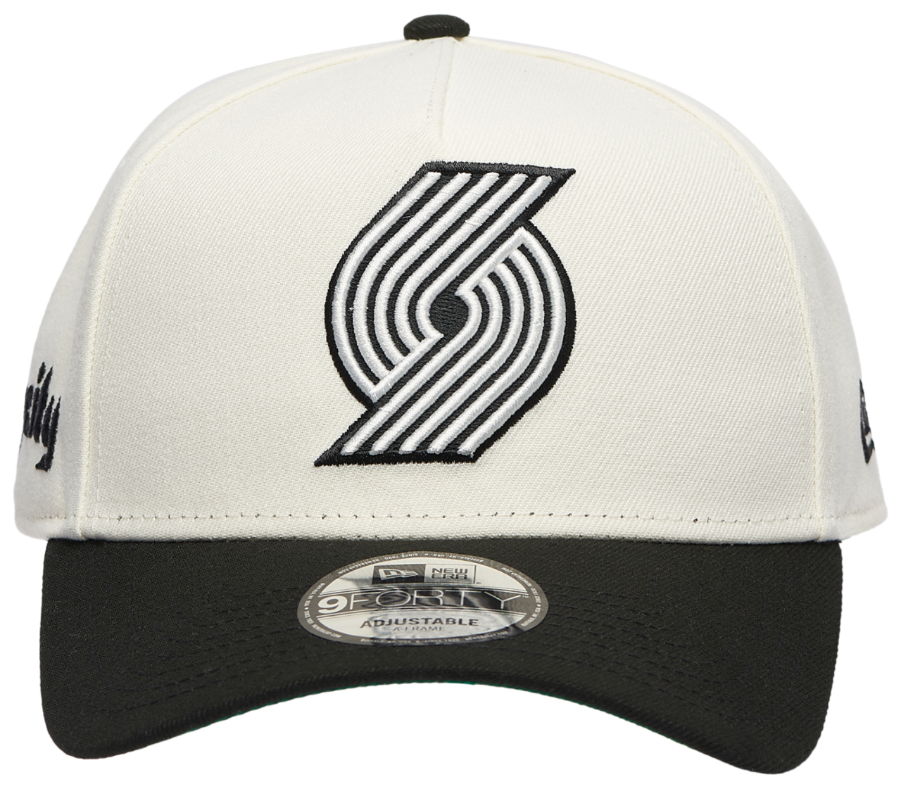 New Era Trailblazers Team 9FORTY A-Frame Chrome Cap Image 2 of 5. Tap to open photo gallery.
