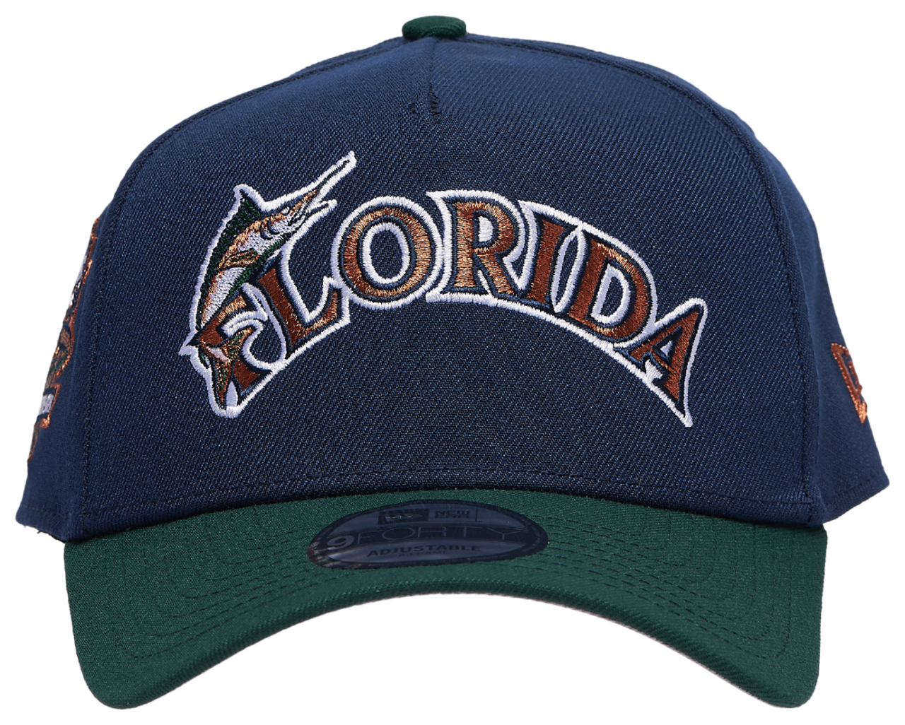 New Era Marlins 9FORTY A-Frame Cap Image 2 of 5. Tap to open photo gallery.