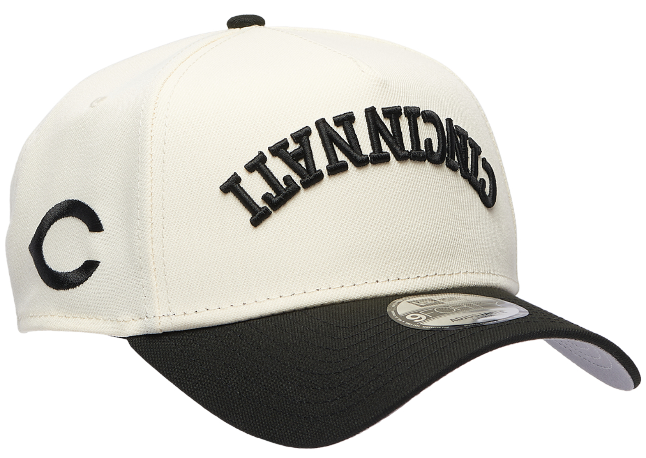 New Era Reds 940 A Frame 2 Tone City Upside Wordmark Cap Image 3 of 5. Tap to open photo gallery.