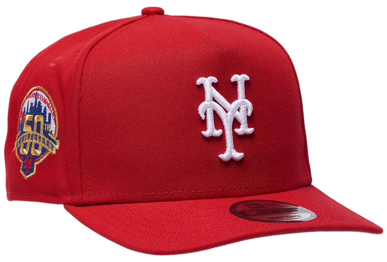 New Era Mets 950 A Frame 50th Anniversary Curved Cap - Men's