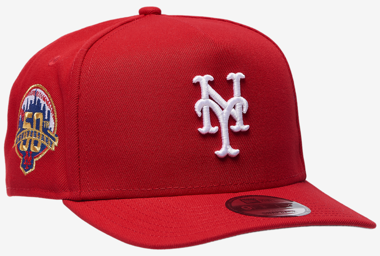 New Era Mets 950 A Frame 50th Anniversary Curved Cap Image 3 of 5. Tap to open photo gallery.