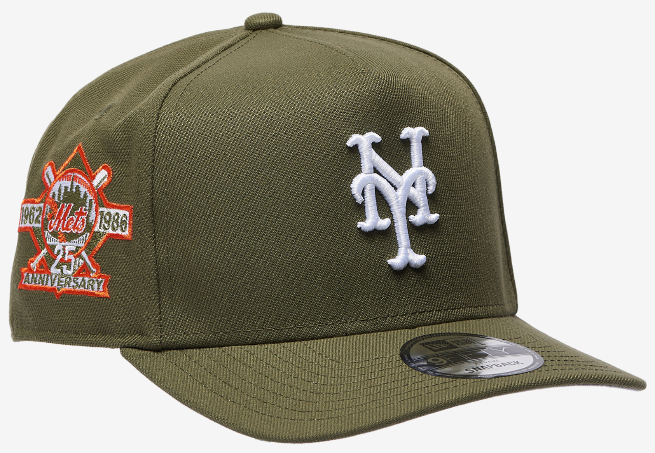 New Era Mets 950 A Frame 25th Anniversary Curved Cap Image 3 of 5. Tap to open photo gallery.
