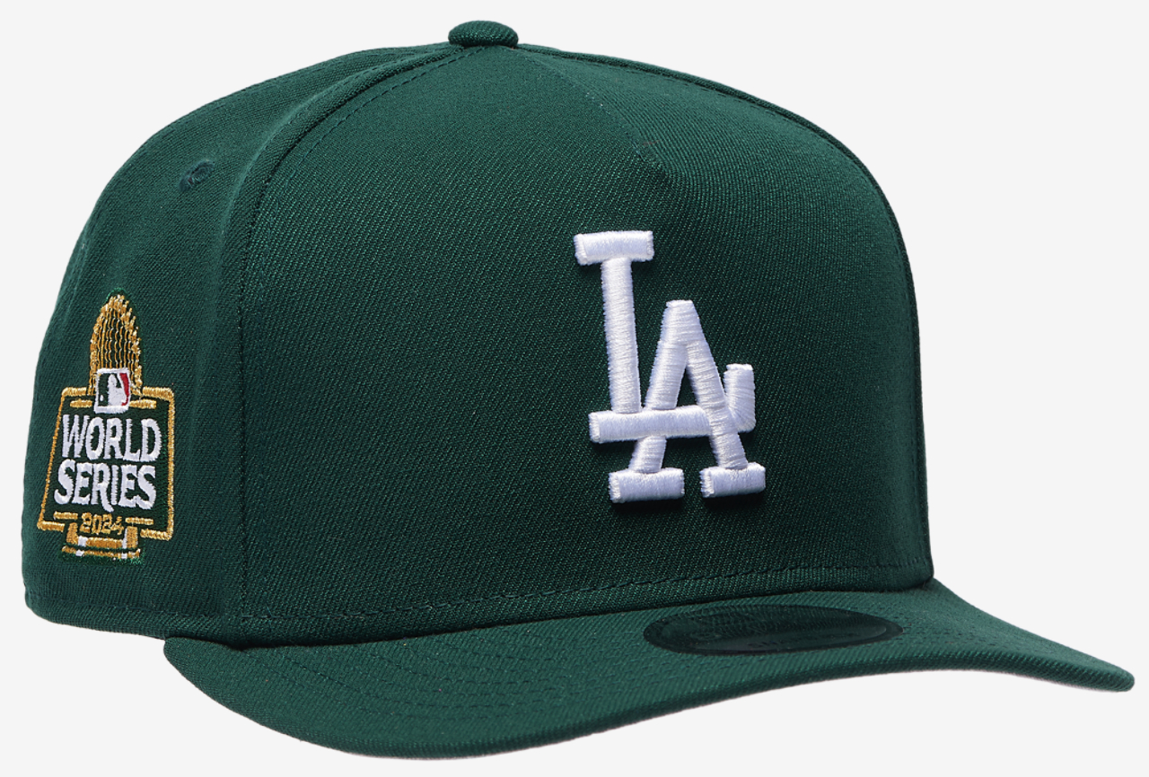 New Era Dodgers '24 WS Curved 9FIFTY A-Frame Cap Image 3 of 5. Tap to open photo gallery.