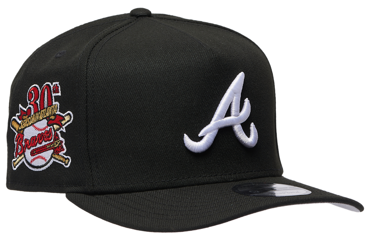 New Era Braves 30th Curved 9FIFTY A-Frame Cap - Men's | Foot Locker