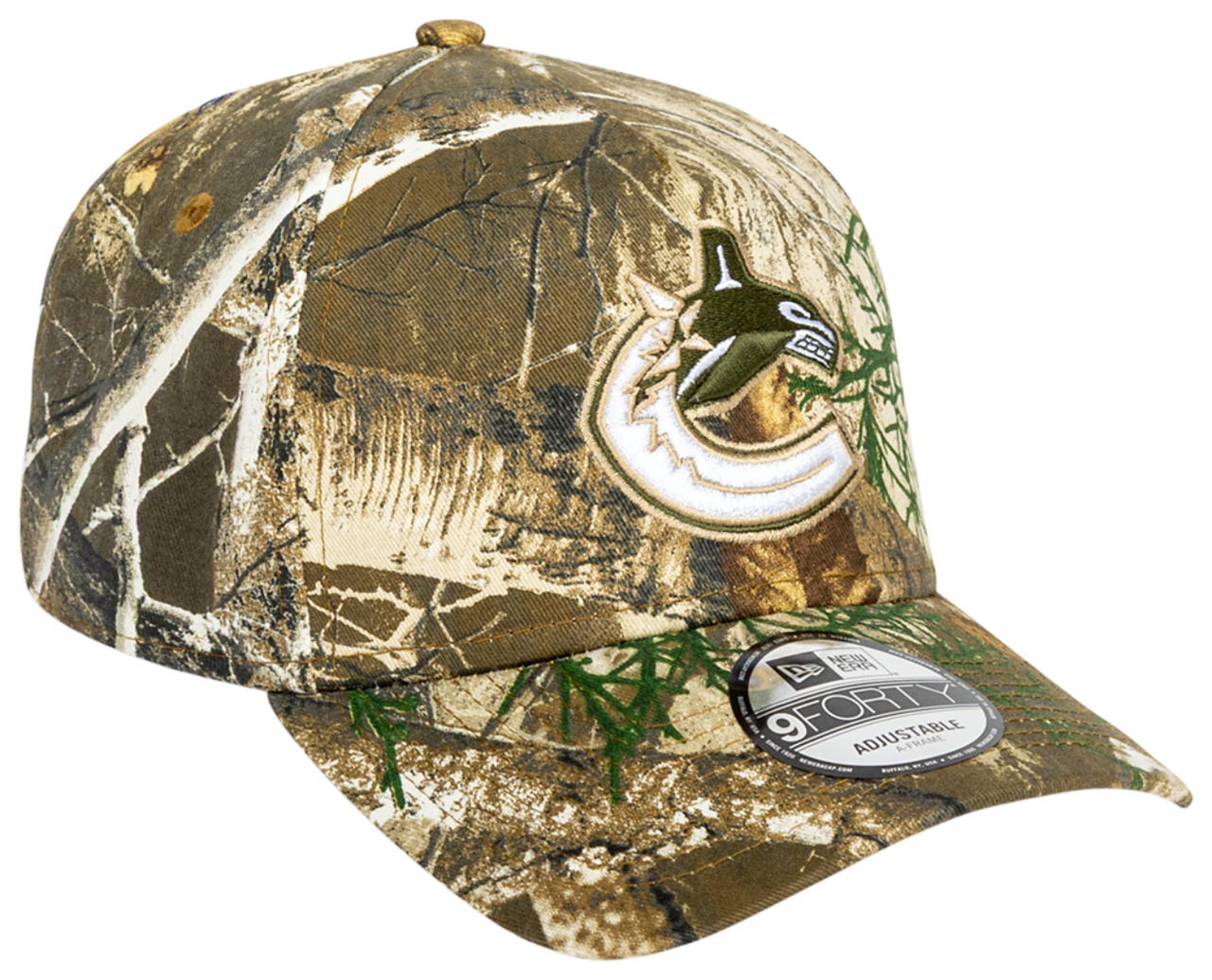 New Era Canucks 940AF Real Tree Camo Cap  Image 3 of 4. Tap to open photo gallery.