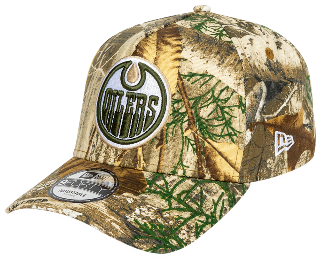 New Era Oilers 940AF Real Tree Camo Cap  Image 1 of 4. Tap to open photo gallery.