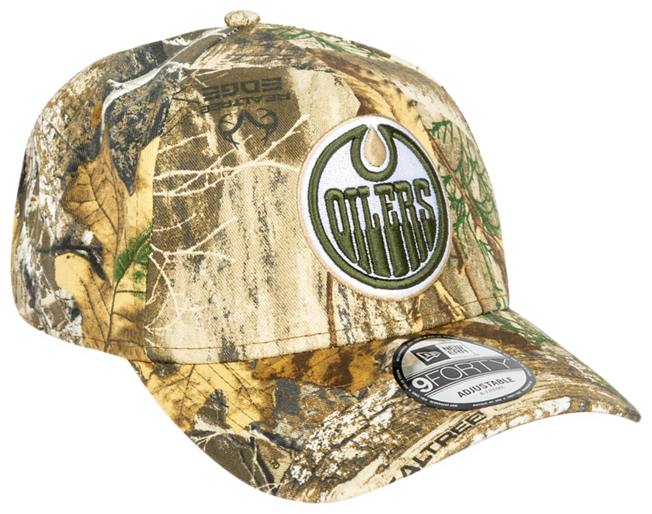 New Era Oilers 940AF Real Tree Camo Cap  Image 3 of 4. Tap to open photo gallery.