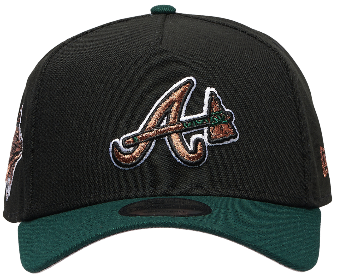 New Era Braves 9FORTY A-Frame Metallic Cap Image 2 of 5. Tap to open photo gallery.