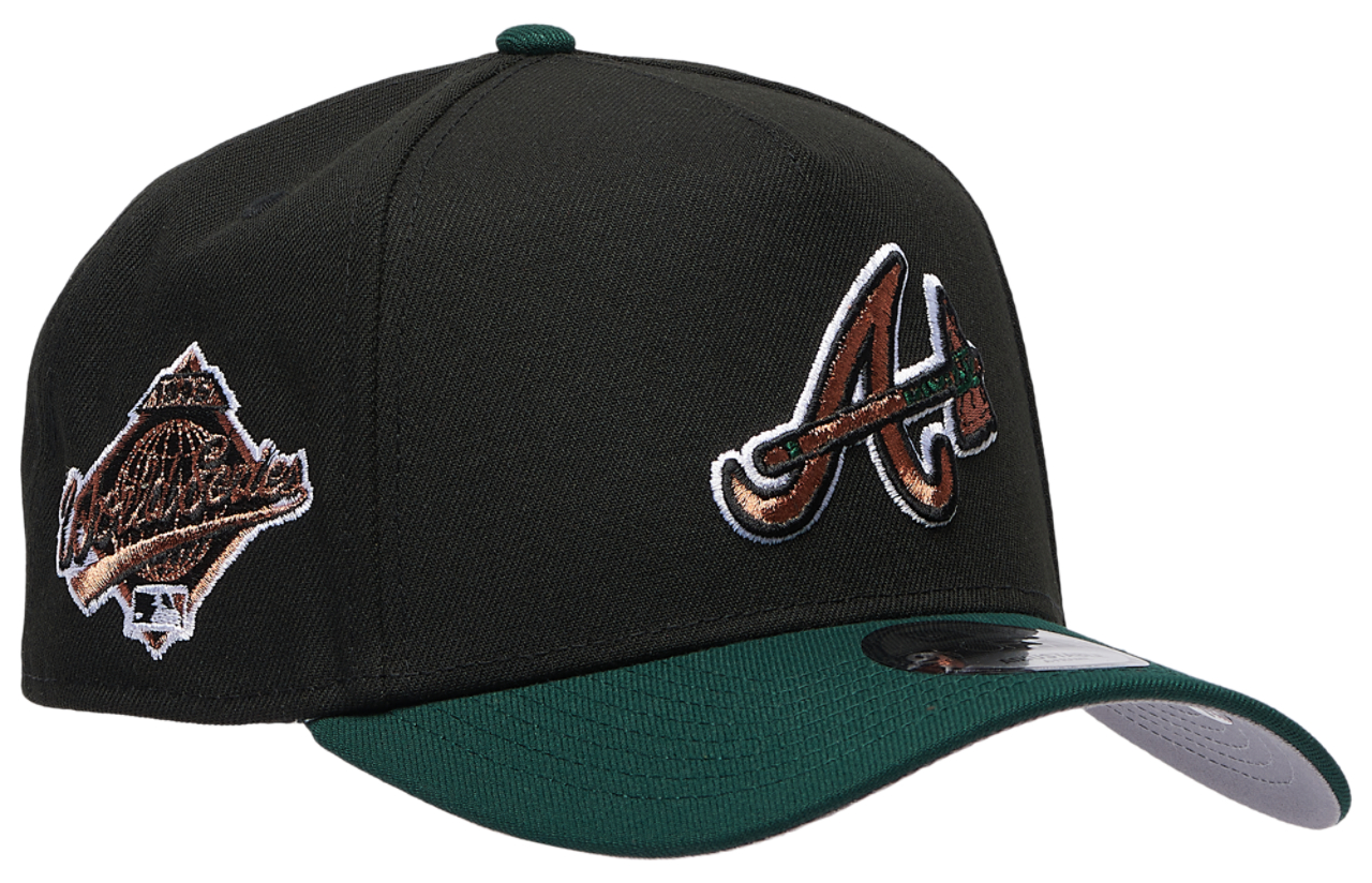 New Era Braves 9FORTY A-Frame Metallic Cap Image 3 of 5. Tap to open photo gallery.