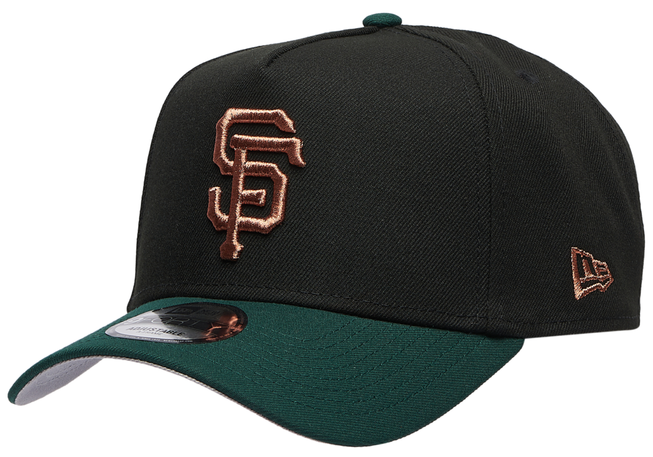 New Era Giants 9FORTY A-Frame Metallic Cap Image 1 of 5. Tap to open photo gallery.