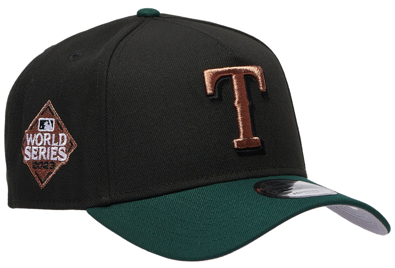 New Era Rangers 9FORTY A-Frame Metallic Cap Image 3 of 5. Tap to open photo gallery.
