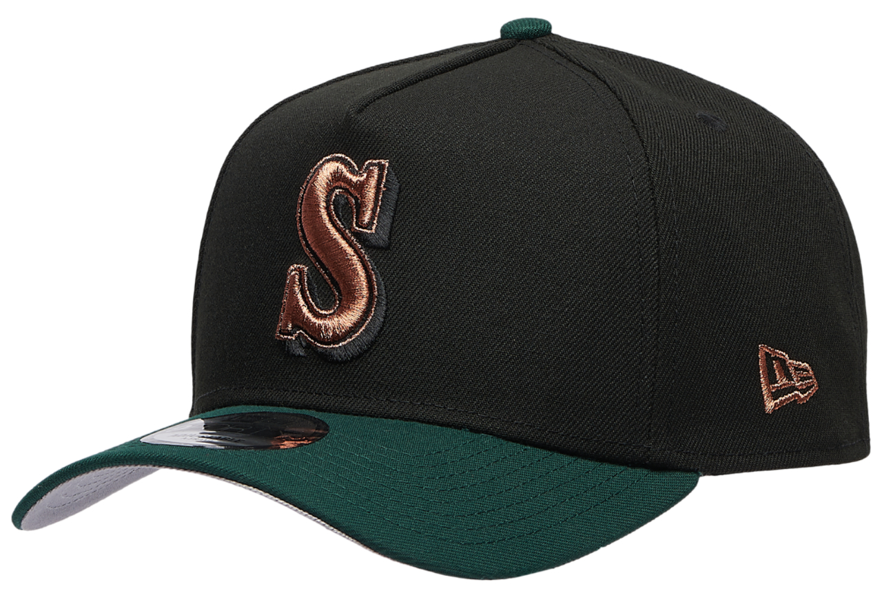 New Era Mariners 9FORTY A-Frame Metallic Cap Image 1 of 5. Tap to open photo gallery.