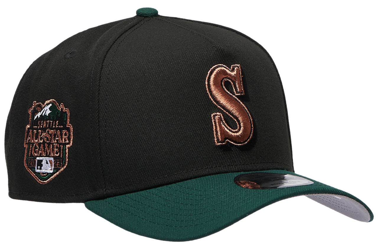 New Era Mariners 9FORTY A-Frame Metallic Cap Image 3 of 5. Tap to open photo gallery.