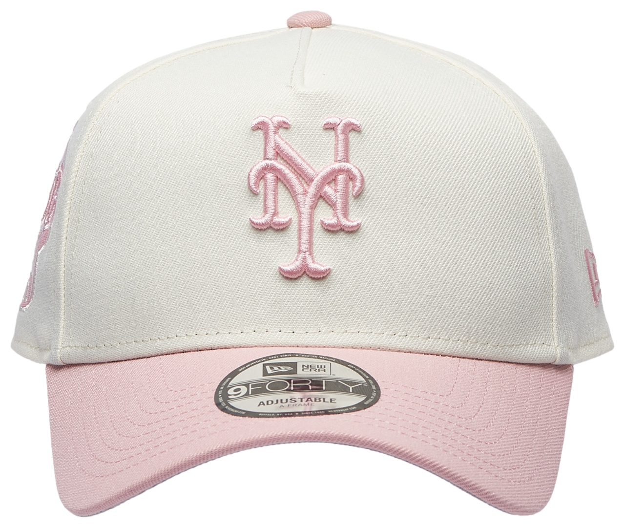 New Era 9FORTY ピンク ホワイト キャップ New Era Mets 9FORTY A-Frame Cap - Adult | Champs Sports