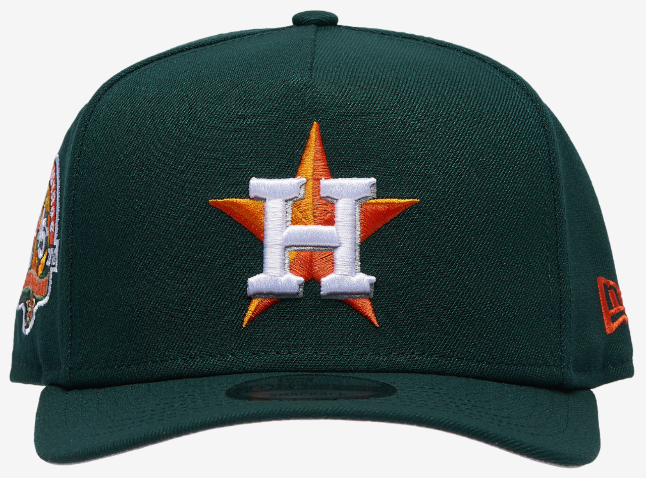 New Era Houston Astros 45th 9FIFTY A-Frame Curve Cap Image 2 of 5. Tap to open photo gallery.