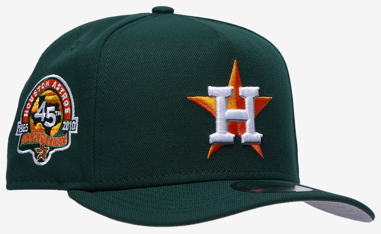 New Era Houston Astros 45th 9FIFTY A-Frame Curve Cap Image 3 of 5. Tap to open photo gallery.
