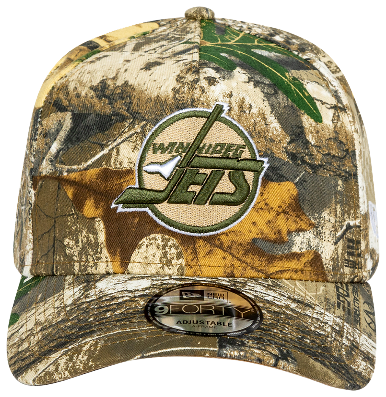 New Era Jets 940AF Real Tree Camo Cap  Image 2 of 4. Tap to open photo gallery.